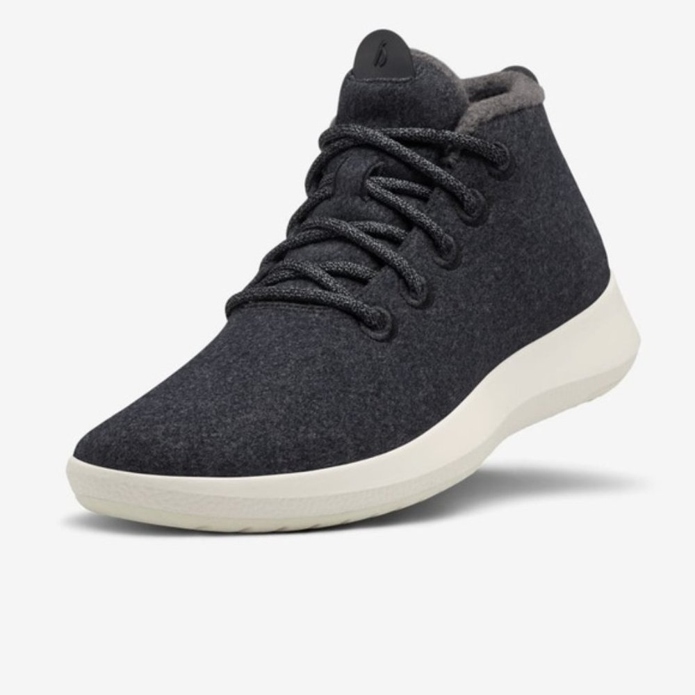 WORN ONCE! ALLBIRDS GRAY WOOL HI TOP RUNNER UP MIZZLES SNEAKERS MENS 10